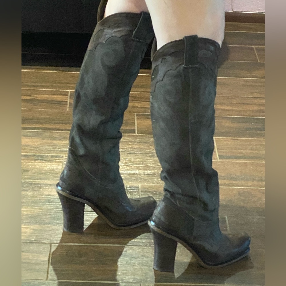 8.5 LISA FOR D PLINER Knee hi cowgirl boots - Picture 3 of 8